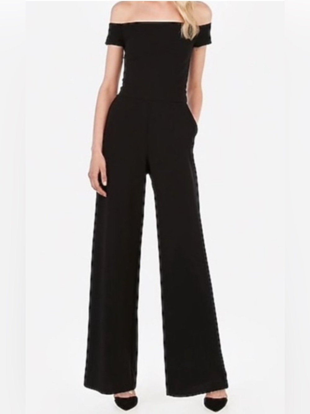 *NWT* Black Off the shoulder Express Jumpsuit